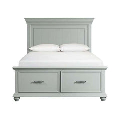 Queen Platform Storage Bed in Grey