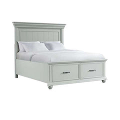 Queen Platform Storage Bed in Grey