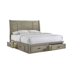 King Storage Bed in Drift Grey