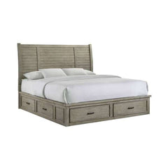 King Storage Bed in Drift Grey