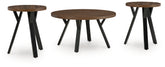 Diamond Furniture - Ashley Furniture - Elbrynn Table (Set of 3) - Occasional Table Set (3/CN) / Brown/Black - T153-13