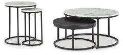 Diamond Furniture - Ashley Furniture - Jusmour Table (Set of 4) - Occasional Nesting TBL (4/CN) / Black/White - T161-14