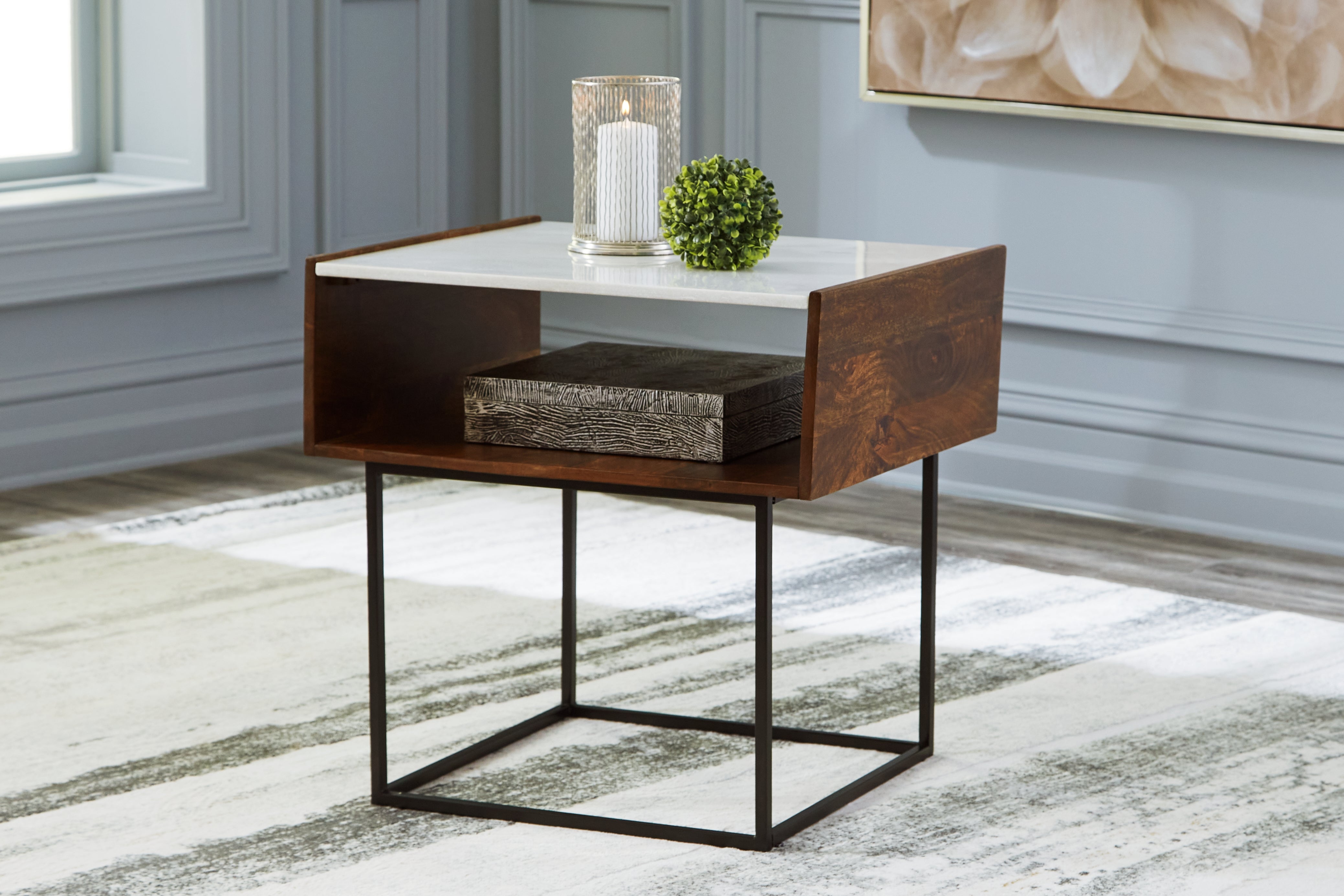 Diamond Furniture - Ashley Furniture - Rusitori End Table - Rectangular End Table - T169-3