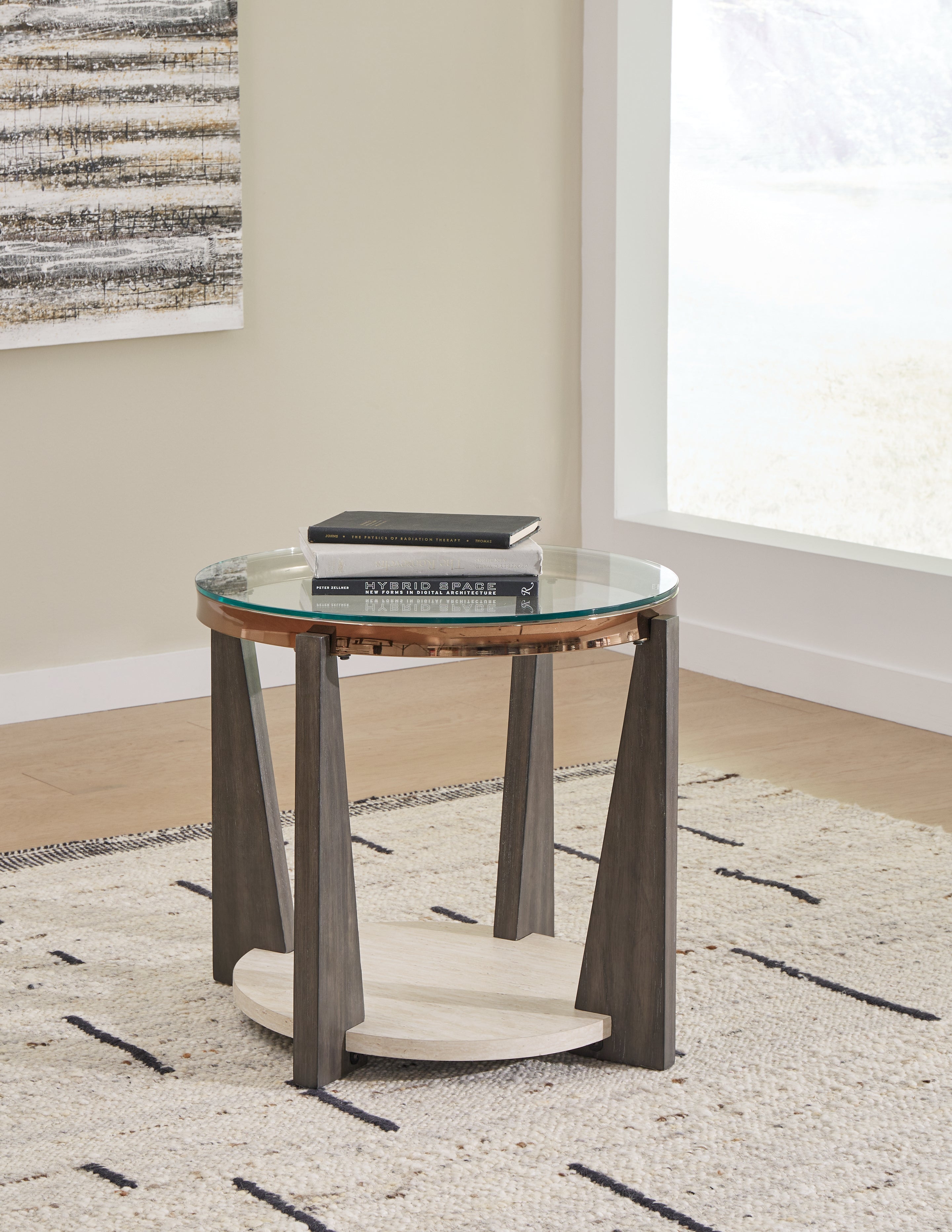 Diamond Furniture - Ashley Furniture - Frazwa End Table - Round End Table - T432-6