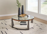 Diamond Furniture - Ashley Furniture - Frazwa Coffee Table - Round Cocktail Table - T432-8