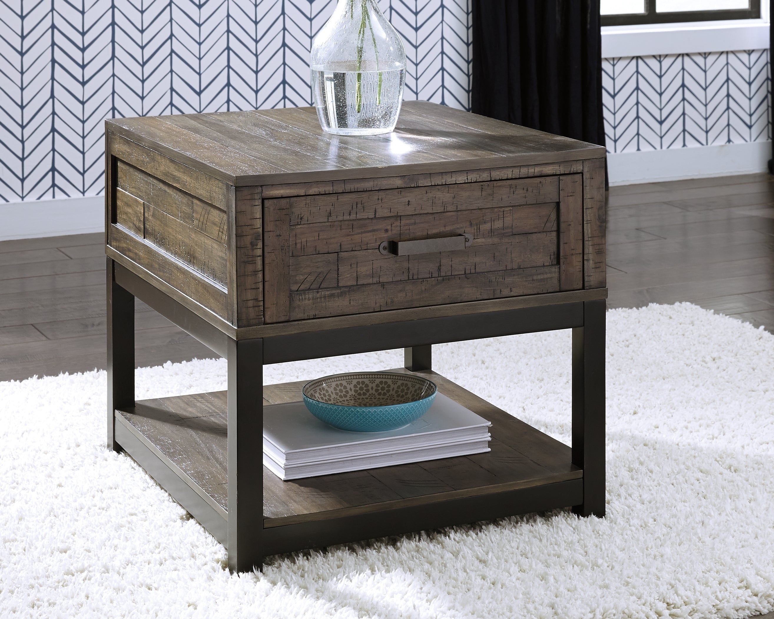 Diamond Furniture - Ashley Furniture - Johurst End Table - Rectangular End Table - T444-3