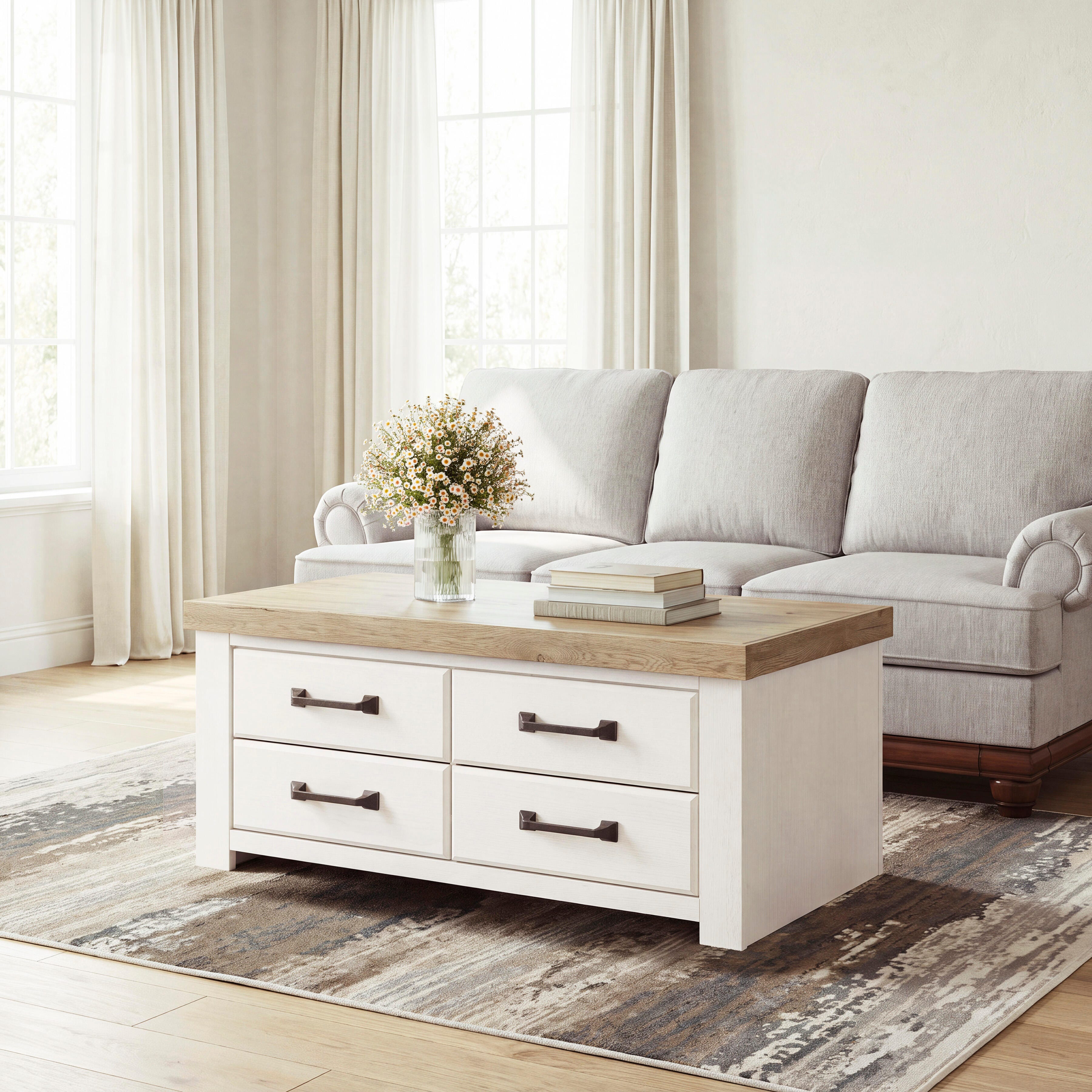 Diamond Furniture - Ashley Furniture - Savonport Coffee Table - Rectangular Cocktail Table - T4615-1