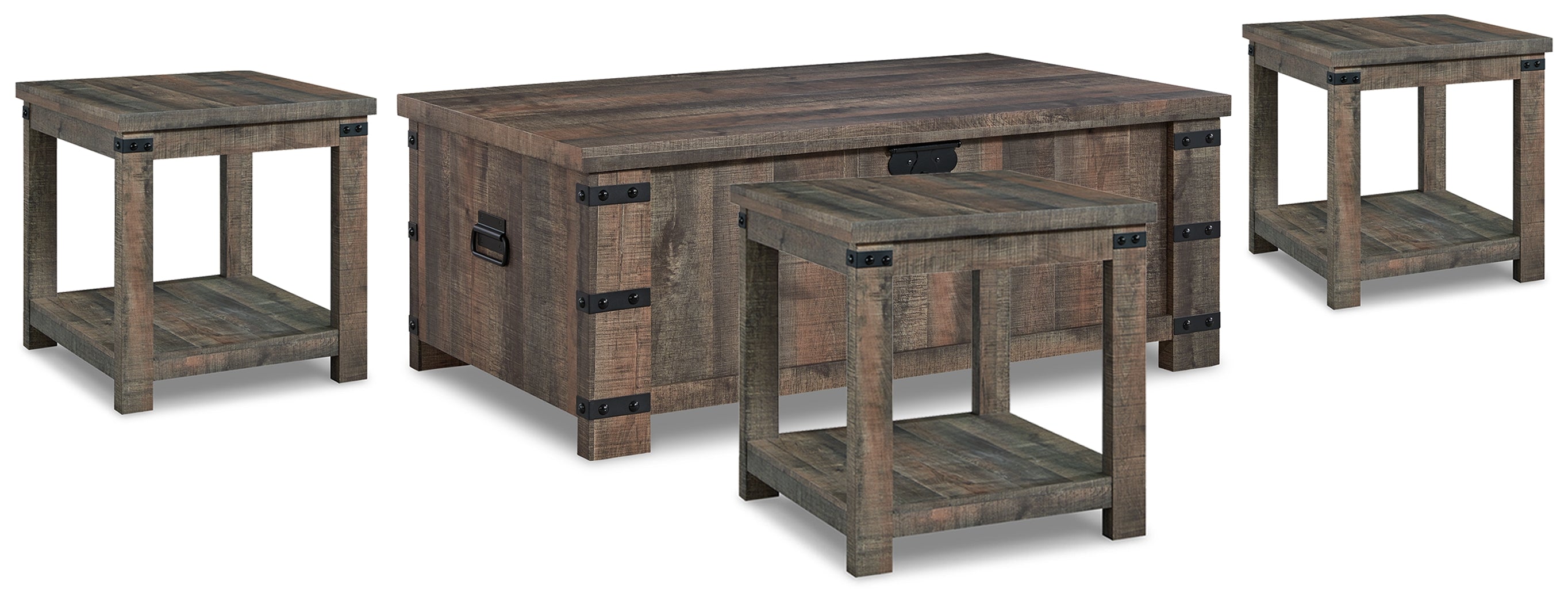Diamond Furniture - Ashley Furniture - Hollum Coffee Table and 3 End Tables - Coffee Table and 3 End Tables - T466T2