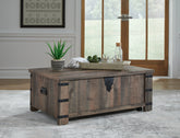 Diamond Furniture - Ashley Furniture - Hollum Lift-Top Coffee Table - Lift Top Cocktail Table - T466-9
