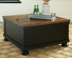 Diamond Furniture - Ashley Furniture - Valebeck Coffee Table with Lift Top - Lift Top Cocktail Table - T468-00