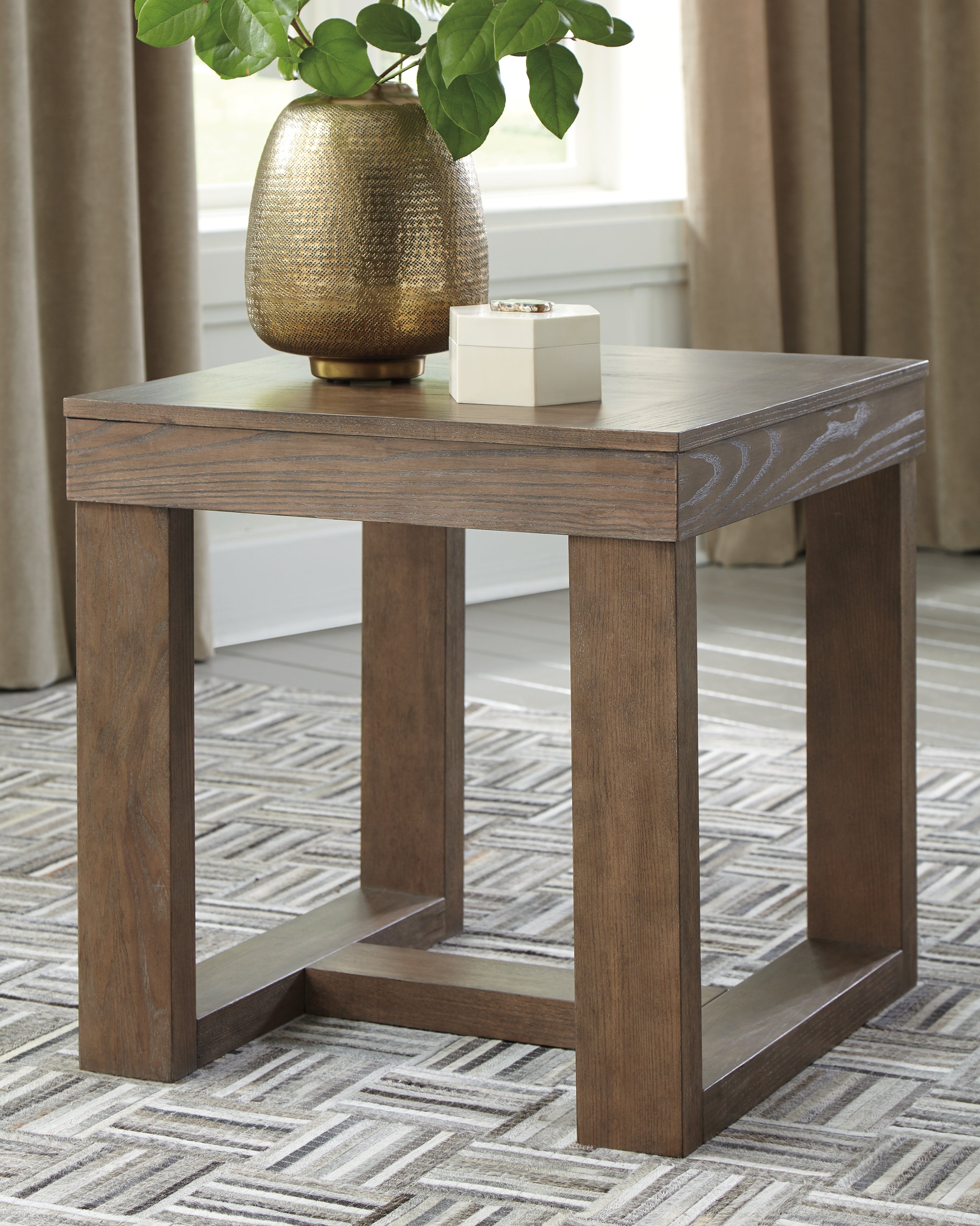 Diamond Furniture - Ashley Furniture - Cariton End Table - Square End Table - T471-2
