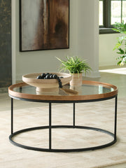Diamond Furniture - Ashley Furniture - Noraluna Coffee Table - Round Cocktail Table - T502-8