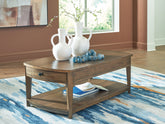 Diamond Furniture - Ashley Furniture - Burkbyer Coffee Table - Rectangular Cocktail Table - T513-1