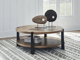 Diamond Furniture - Ashley Furniture - Ridgester Coffee Table - Round Cocktail Table - T518-8