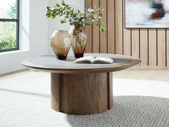 Diamond Furniture - Ashley Furniture - Dontayne Coffee Table - Round Cocktail Table - T563-8
