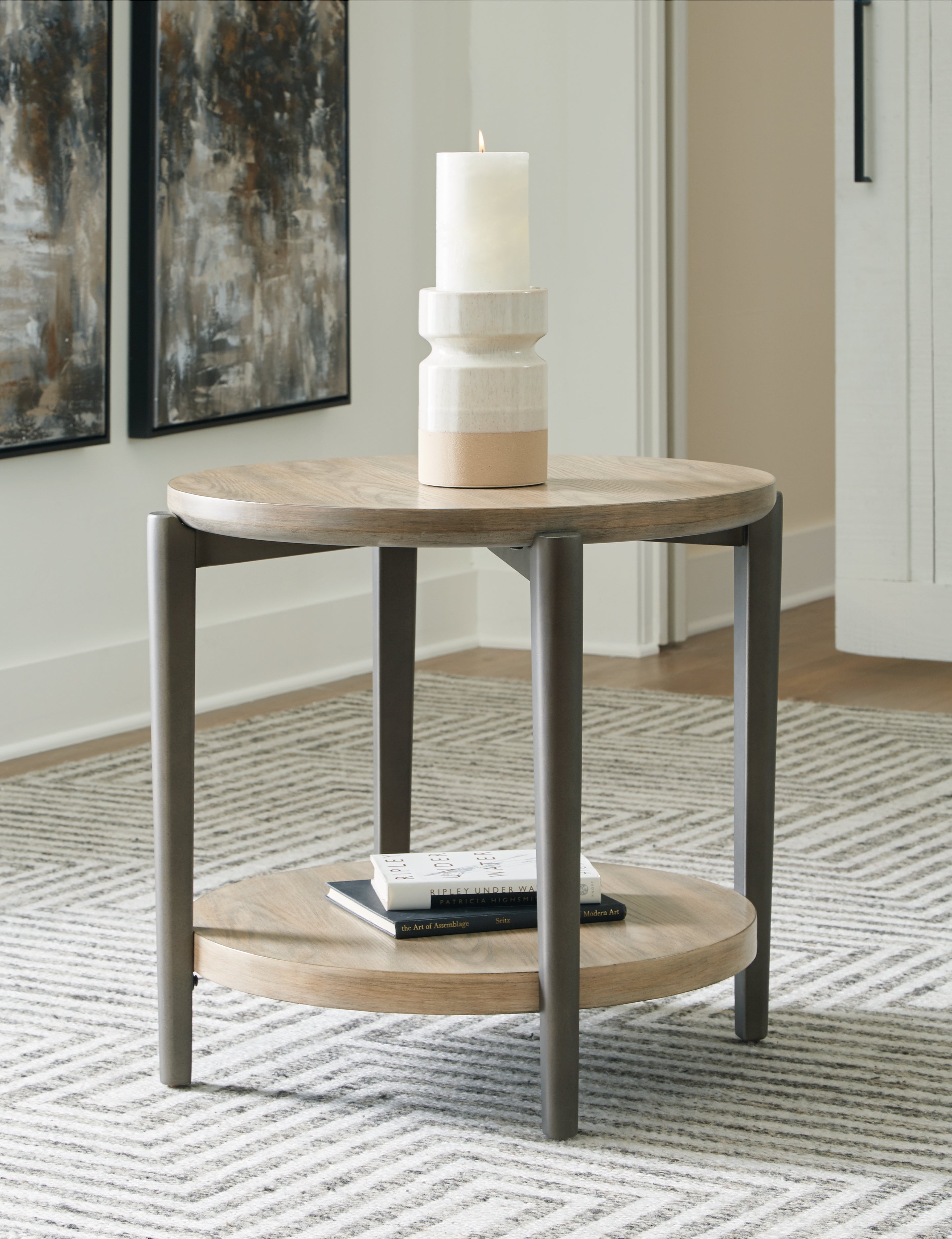 Diamond Furniture - Ashley Furniture - Dyonton End Table - Round End Table - T574-6