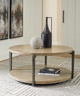 Diamond Furniture - Ashley Furniture - Dyonton Coffee Table - Round Cocktail Table - T574-8