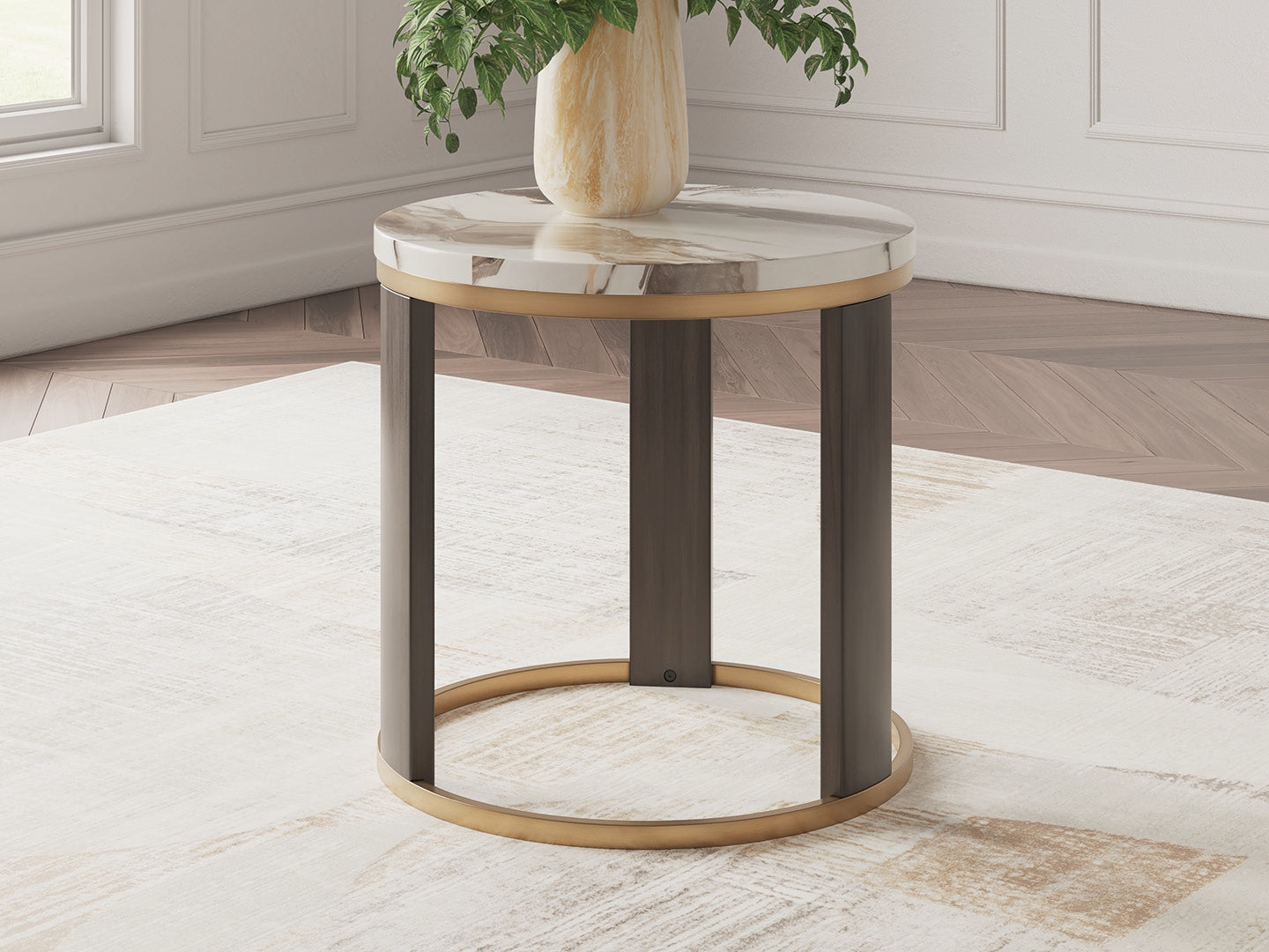 Diamond Furniture - Ashley Furniture - Jazmore End Table - Round End Table - T671-6