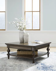 Diamond Furniture - Ashley Furniture - Veramond Coffee Table - Square Cocktail Table - T694-8