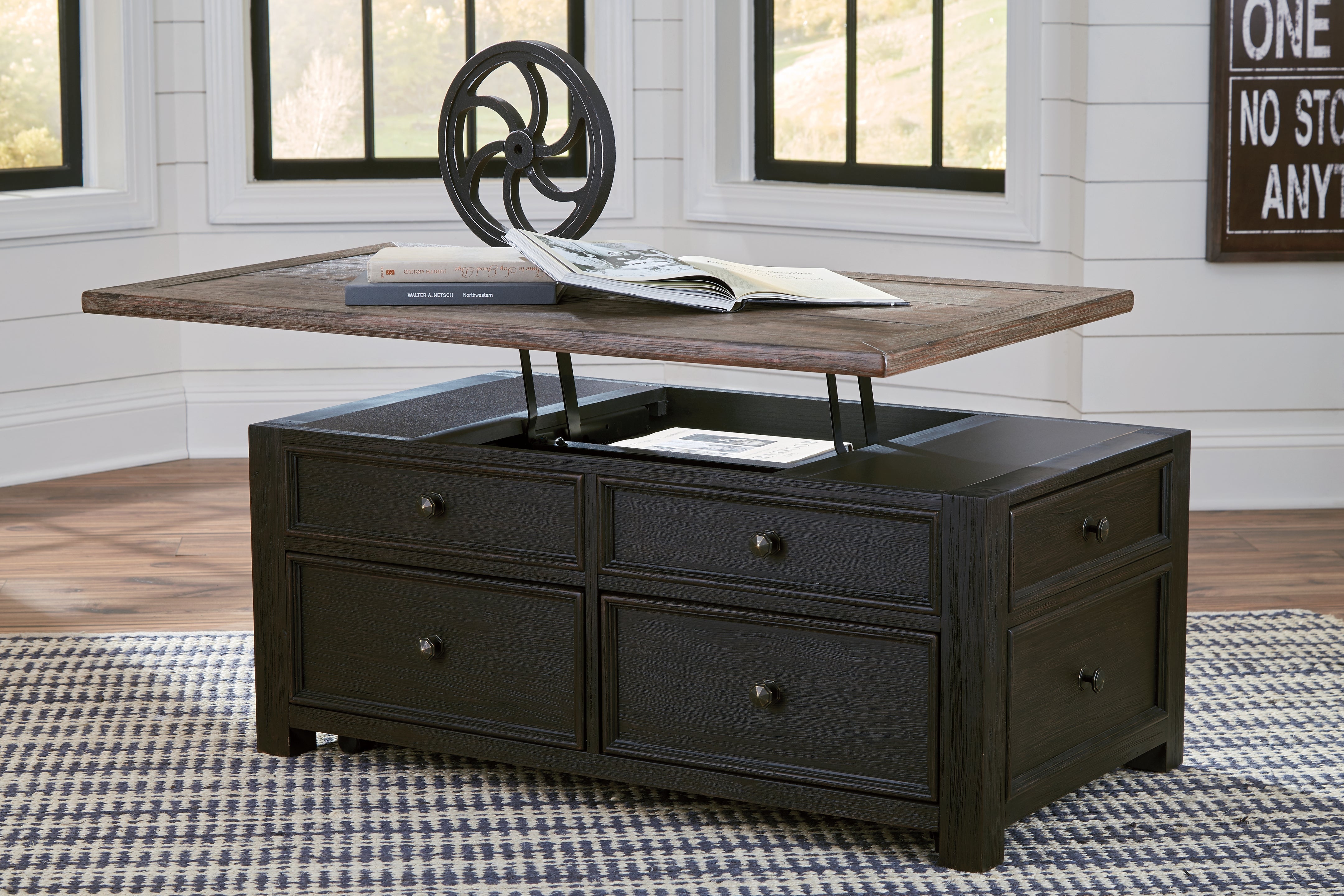 Diamond Furniture - Ashley Furniture - Tyler Creek Coffee Table with Lift Top - Lift Top Cocktail Table - T736-20