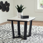Diamond Furniture - Ashley Furniture - Fostead End Table - Square End Table / White/Espresso - T770-2