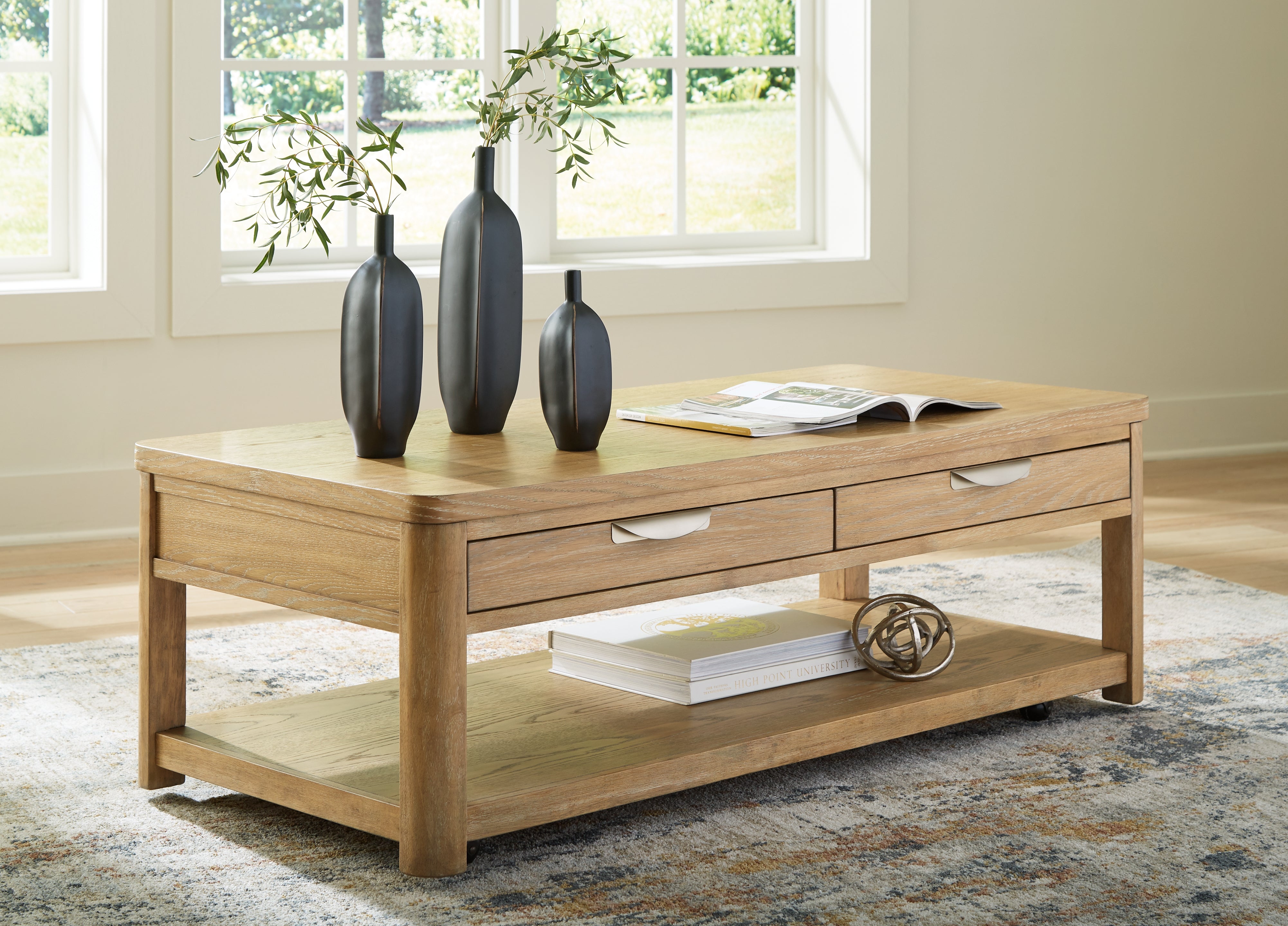 Diamond Furniture - Ashley Furniture - Rencott Coffee Table - Rectangular Cocktail Table - T781-1