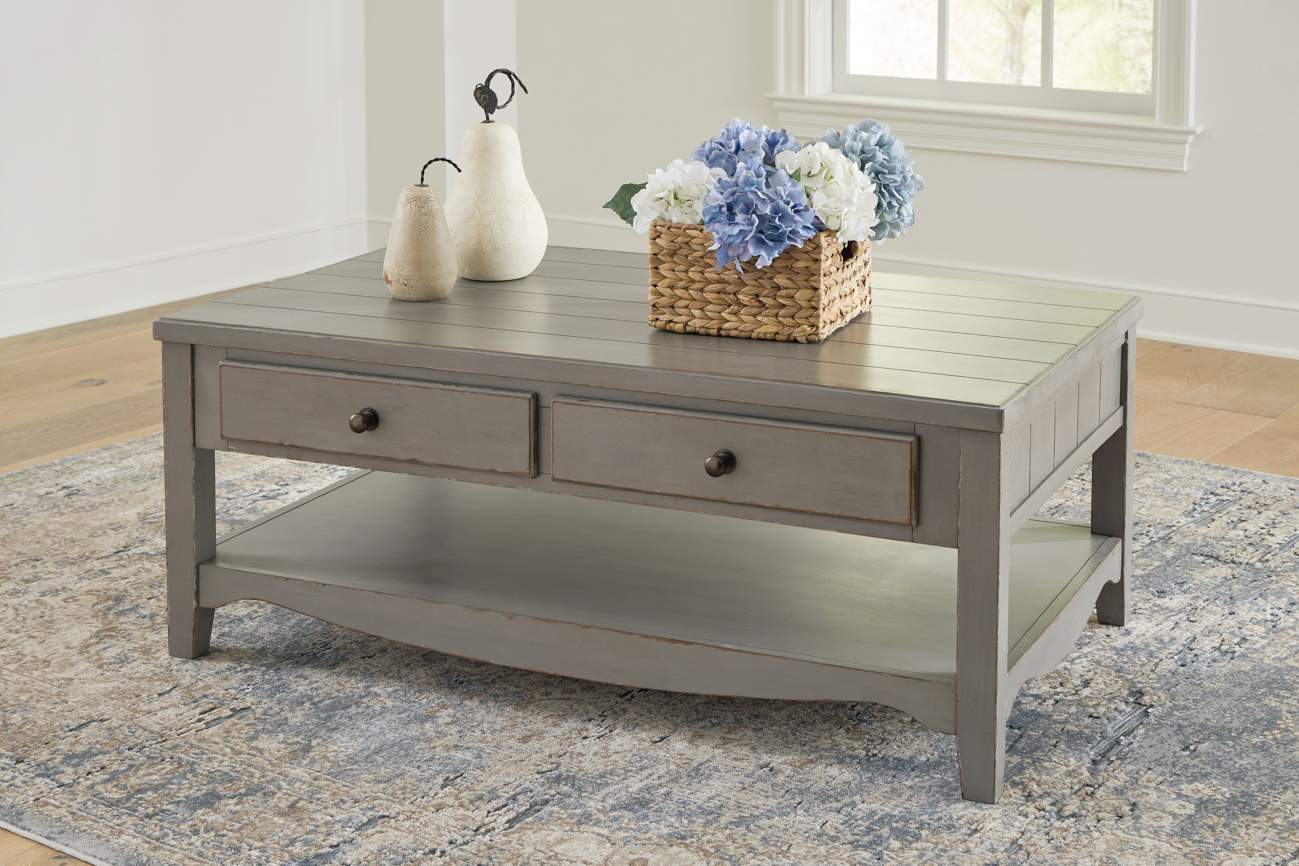 Diamond Furniture - Ashley Furniture - Charina Coffee Table - Rectangular Cocktail Table - T784-1