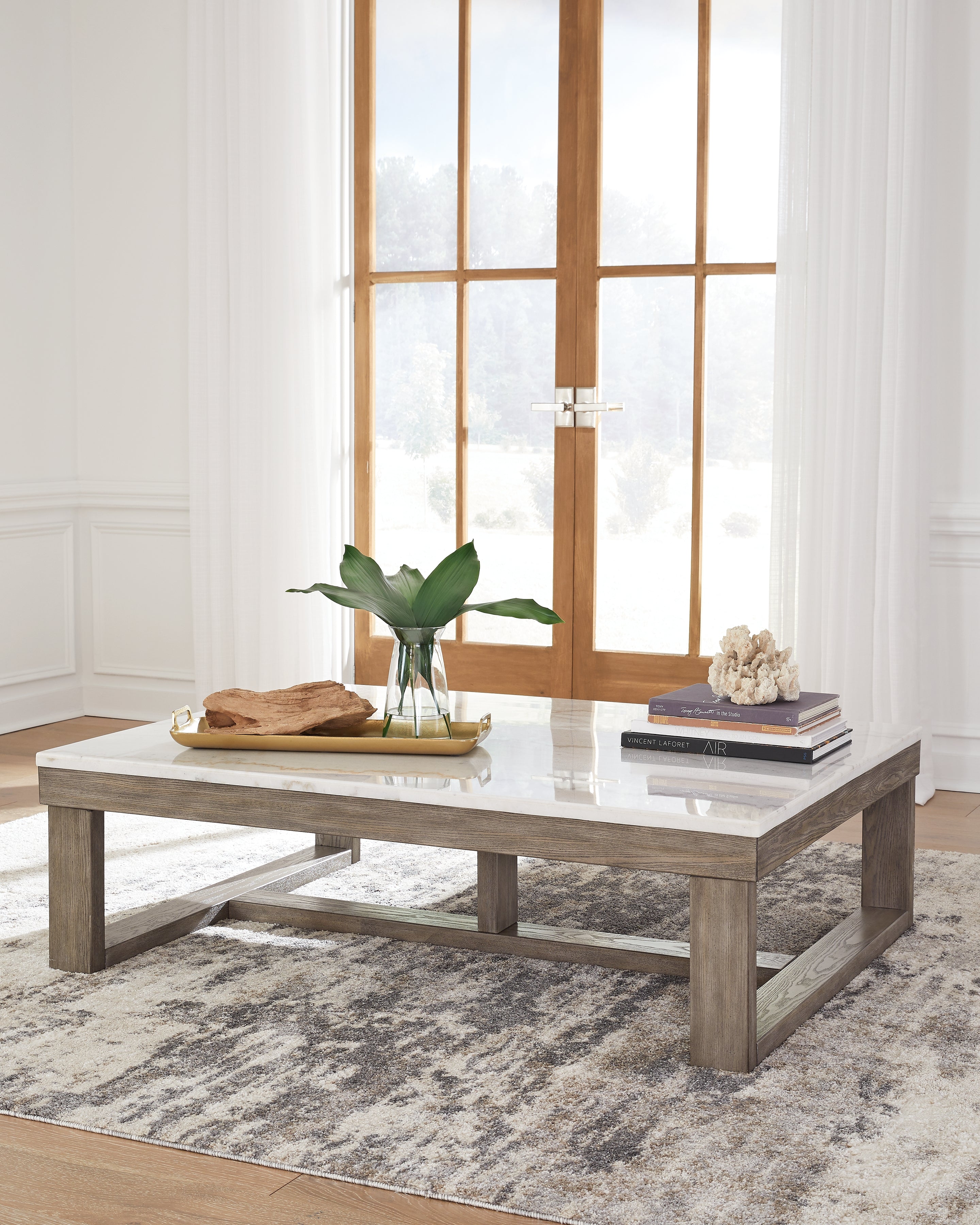 Diamond Furniture - Ashley Furniture - Loyaska Coffee Table - Rectangular Cocktail Table - T789-1