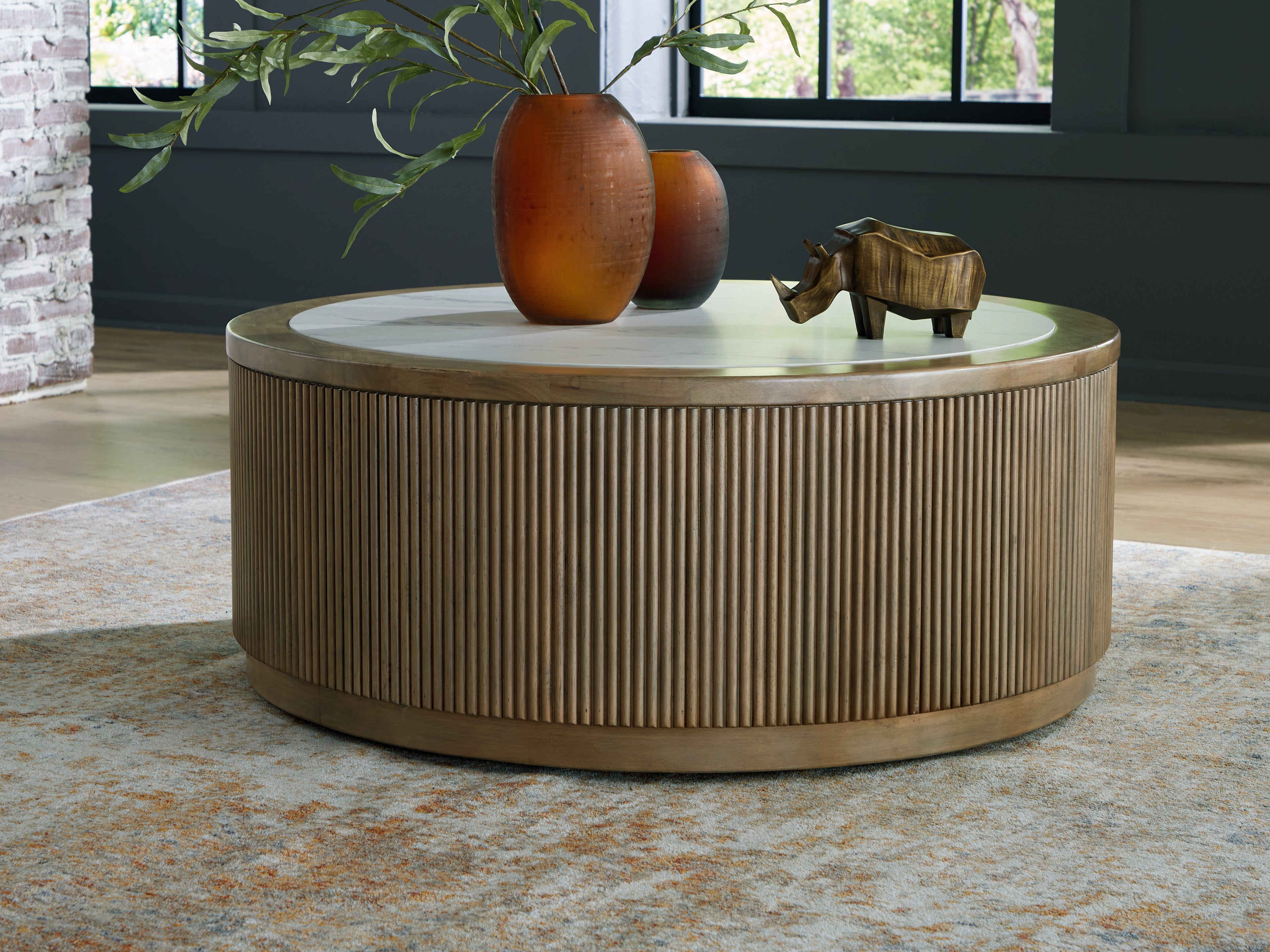 Diamond Furniture - Ashley Furniture - Camdill Coffee Table - Round Cocktail Table - T808-8