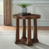 Diamond Furniture - Ashley Furniture - Rustic Plains End Table - Round End Table - T877-6