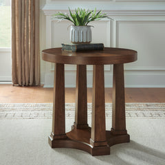 Diamond Furniture - Ashley Furniture - Rustic Plains End Table - Round End Table - T877-6