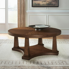 Diamond Furniture - Ashley Furniture - Rustic Plains Coffee Table - Round Cocktail Table - T877-8