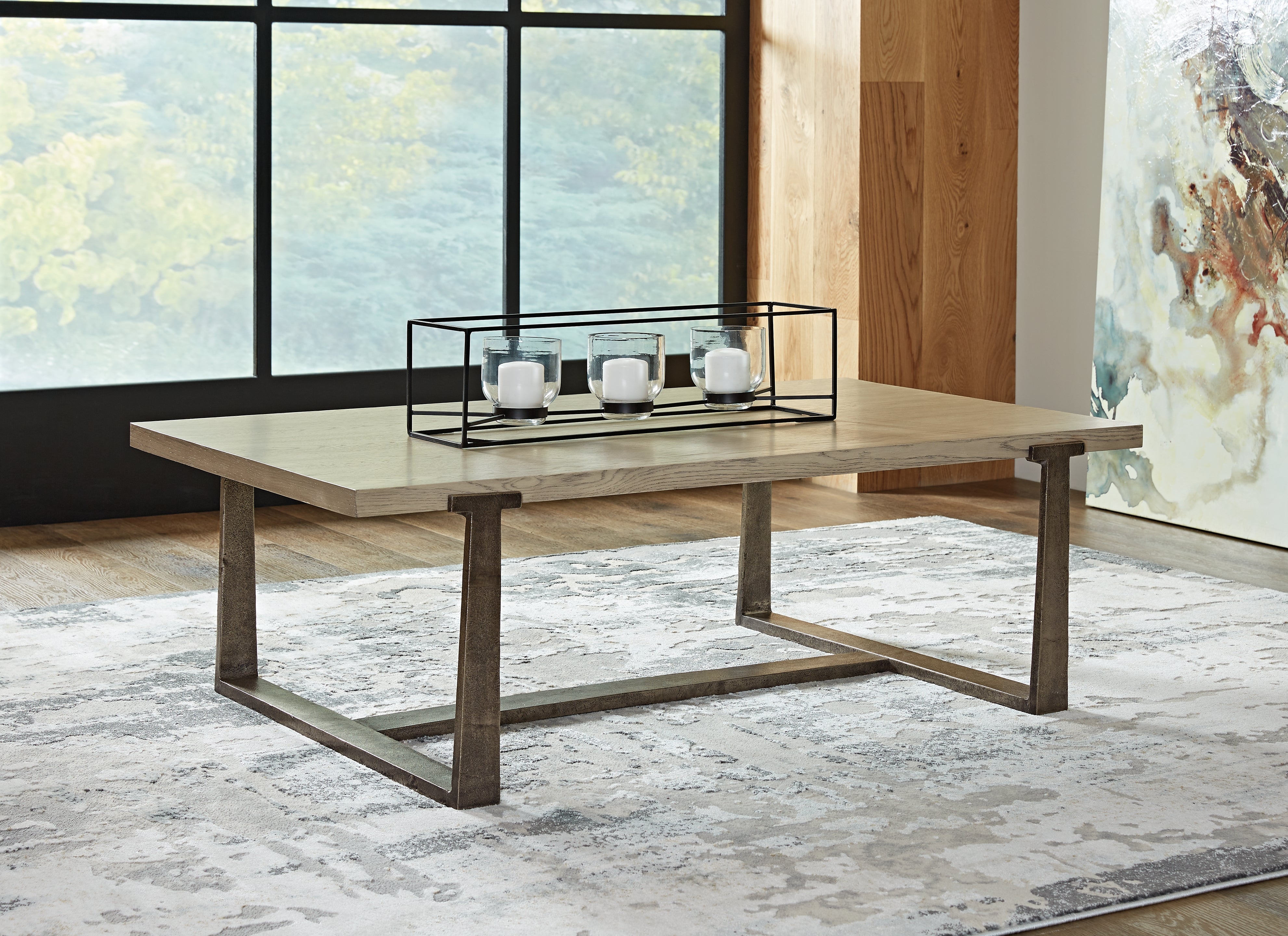 Diamond Furniture - Ashley Furniture - Dalenville Coffee Table - Rectangular Cocktail Table - T965-1