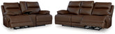 Diamond Furniture - Ashley Furniture - VonRyan Power Reclining Sofa and Loveseat - Power Reclining Sofa and Loveseat / Tobacco - U10400U1