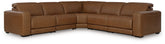 Diamond Furniture - Ashley Furniture - Magic Man 5-Piece Power Reclining Sectional - 5-Piece Power Reclining Sectional / Caramel - PCU10700S13