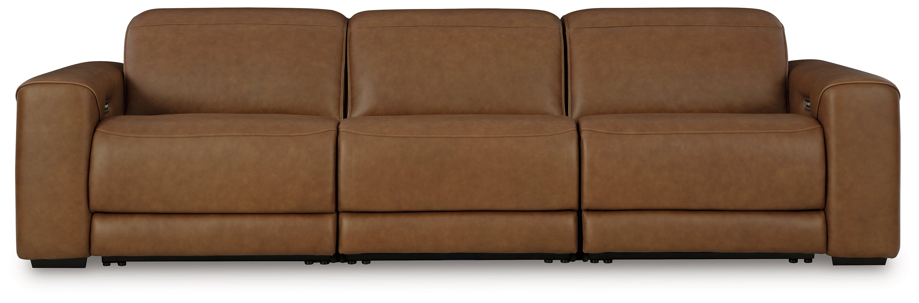 Diamond Furniture - Ashley Furniture - Magic Man 3-Piece Power Reclining Sectional Sofa - 3-Piece Power Reclining Sectional Sofa / Caramel - PCU10700S9