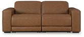 Diamond Furniture - Ashley Furniture - Magic Man 2-Piece Power Reclining Sectional Loveseat - 2-Piece Power Reclining Sectional Loveseat / Caramel - PCU10700S1