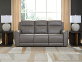 Diamond Furniture - Ashley Furniture - 5Z-Comfort Power Reclining Sofa - PWR REC Sofa with ADJ Headrest - PCU1090015