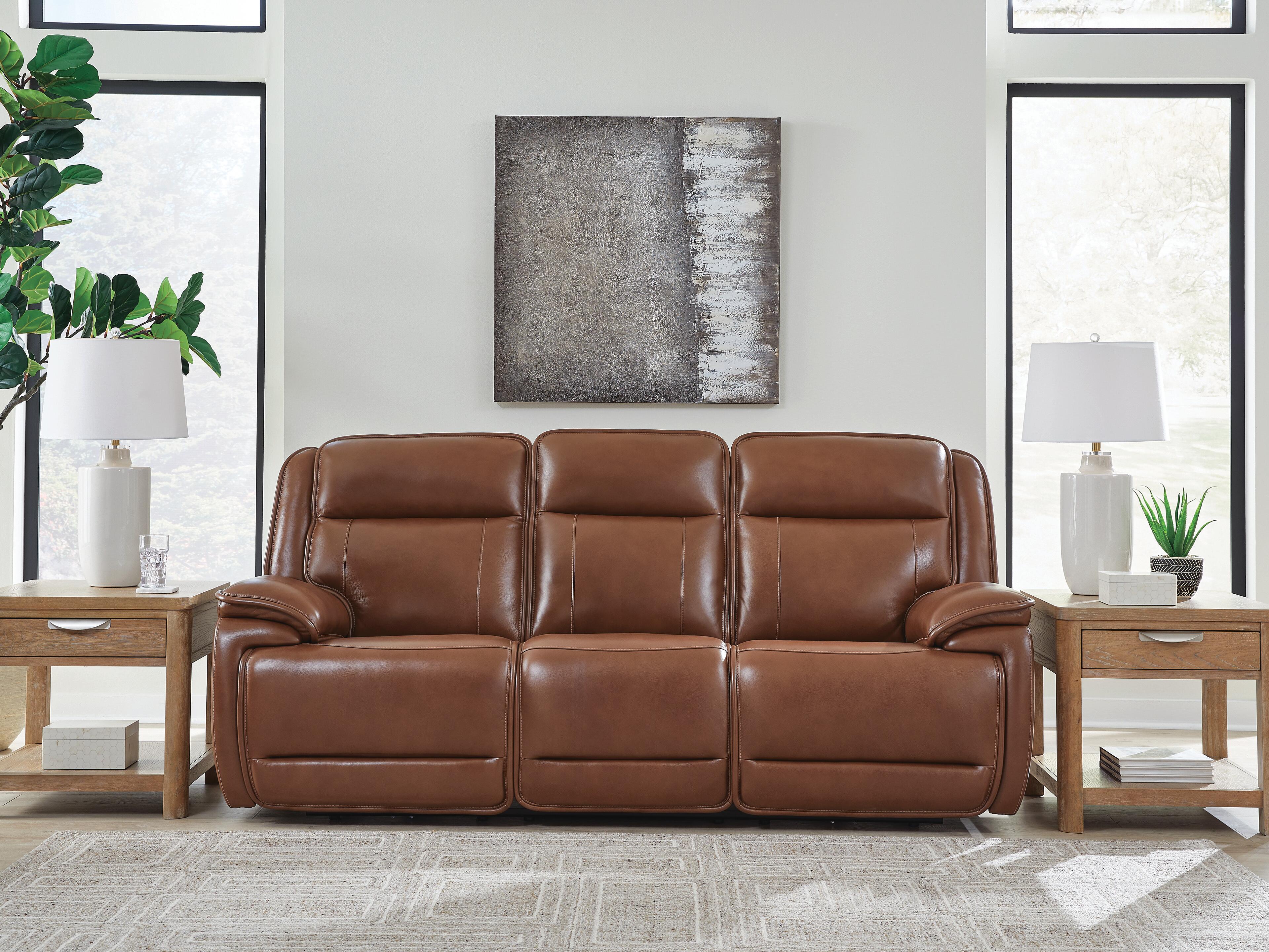 Diamond Furniture - Ashley Furniture - Healy Pier Power Reclining Sofa - PWR REC Sofa with ADJ Headrest - U1120415