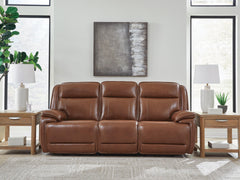 Diamond Furniture - Ashley Furniture - Healy Pier Power Reclining Sofa - PWR REC Sofa with ADJ Headrest - U1120415