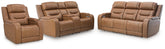 Diamond Furniture - Ashley Furniture - Knightington Power Reclining Sofa, Loveseat and Recliner - Power Reclining Sofa, Loveseat and Recliner - PCU11600U2