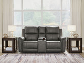 Diamond Furniture - Ashley Furniture - Bleckley Power Reclining Loveseat with Console - PWR REC Loveseat/CON/ADJ HDRST - PCU1200018