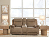 Diamond Furniture - Ashley Furniture - Glencroft Power Reclining Loveseat with Console - PWR REC Loveseat/CON/ADJ HDRST - PCU1240018