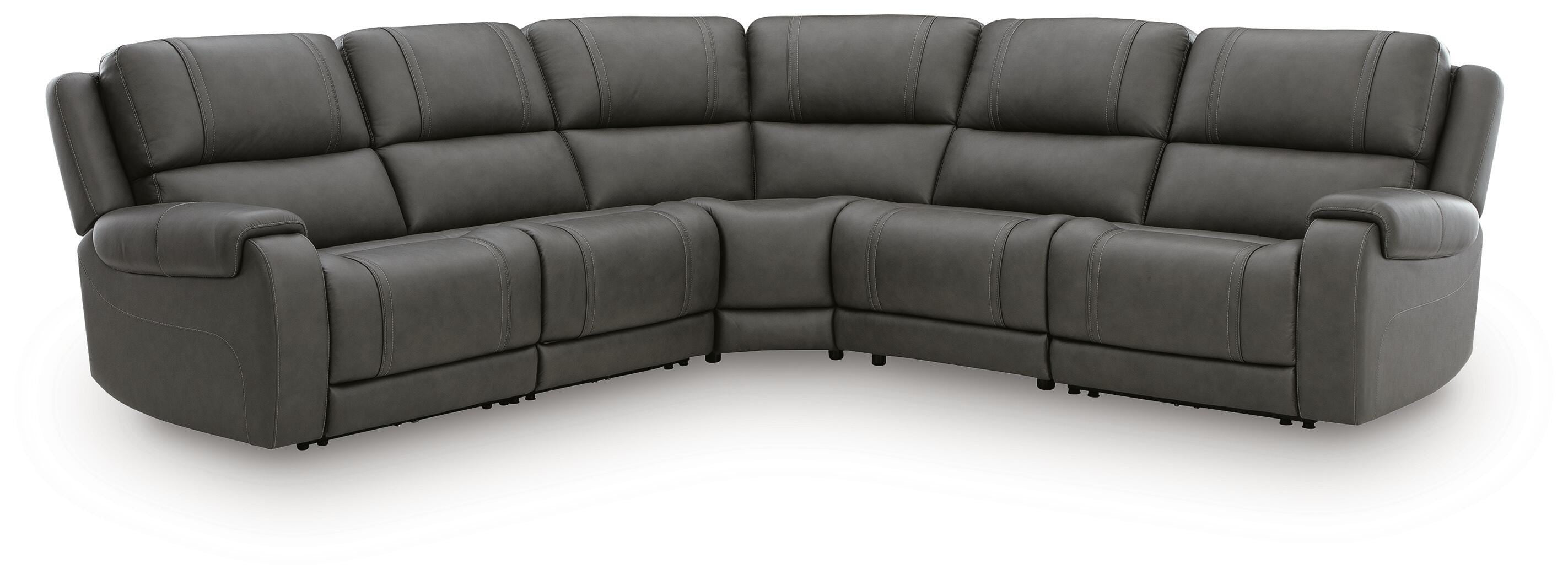 Diamond Furniture - Ashley Furniture - 5Z - Pittson 5-Piece Power Reclining Sectional - 5-Piece Power Reclining Sectional - PCU12600S9