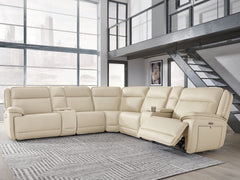 Diamond Furniture - Ashley Furniture - Double Deal 7-Piece Reclining Sectional with 2 Consoles - 7-Piece Reclining Sectional with 2 Consoles - U13001S9