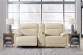 Diamond Furniture - Ashley Furniture - Double Deal 3-Piece Power Reclining Loveseat Sectional with Console - 3-Piece Power Reclining Loveseat Sectional with Console - U13001S4