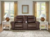 Diamond Furniture - Ashley Furniture - Gravier Power Reclining Loveseat with Console - PWR REC Loveseat/CON/ADJ HDRST - U1330118