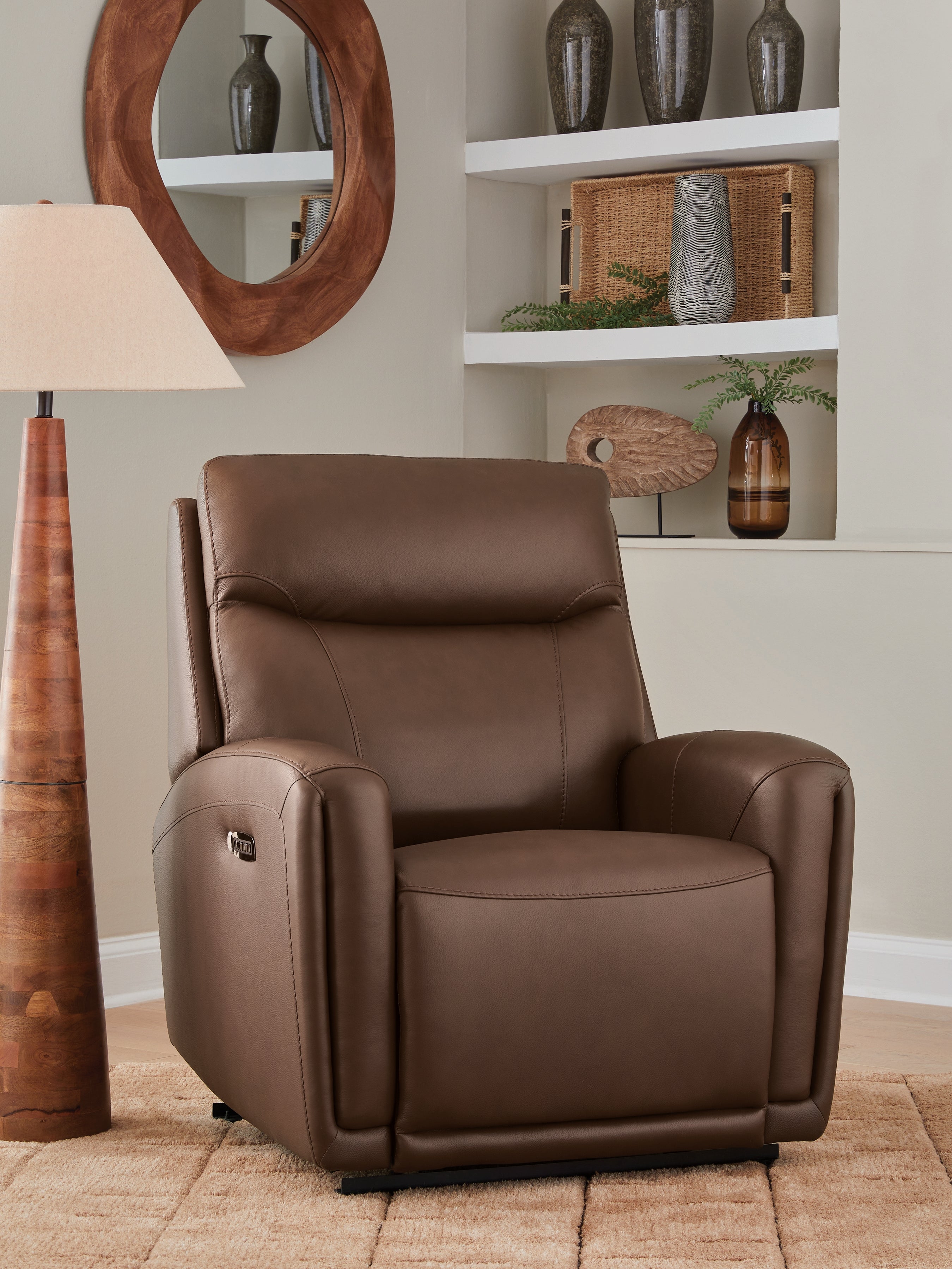 Diamond Furniture - Ashley Furniture - Pincara Power AutoGlide Recliner - PWR AutoGlide REC/ADJ Headrest - PCU1380242