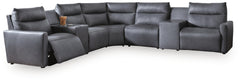 ModZ 7-Piece Power Reclining Sectional with Audio Consoles