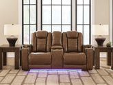 Diamond Furniture - Ashley Furniture - Gruaro Power Reclining Loveseat with Console - PWR REC Loveseat/CON/ADJ HDRST - PCU1420018